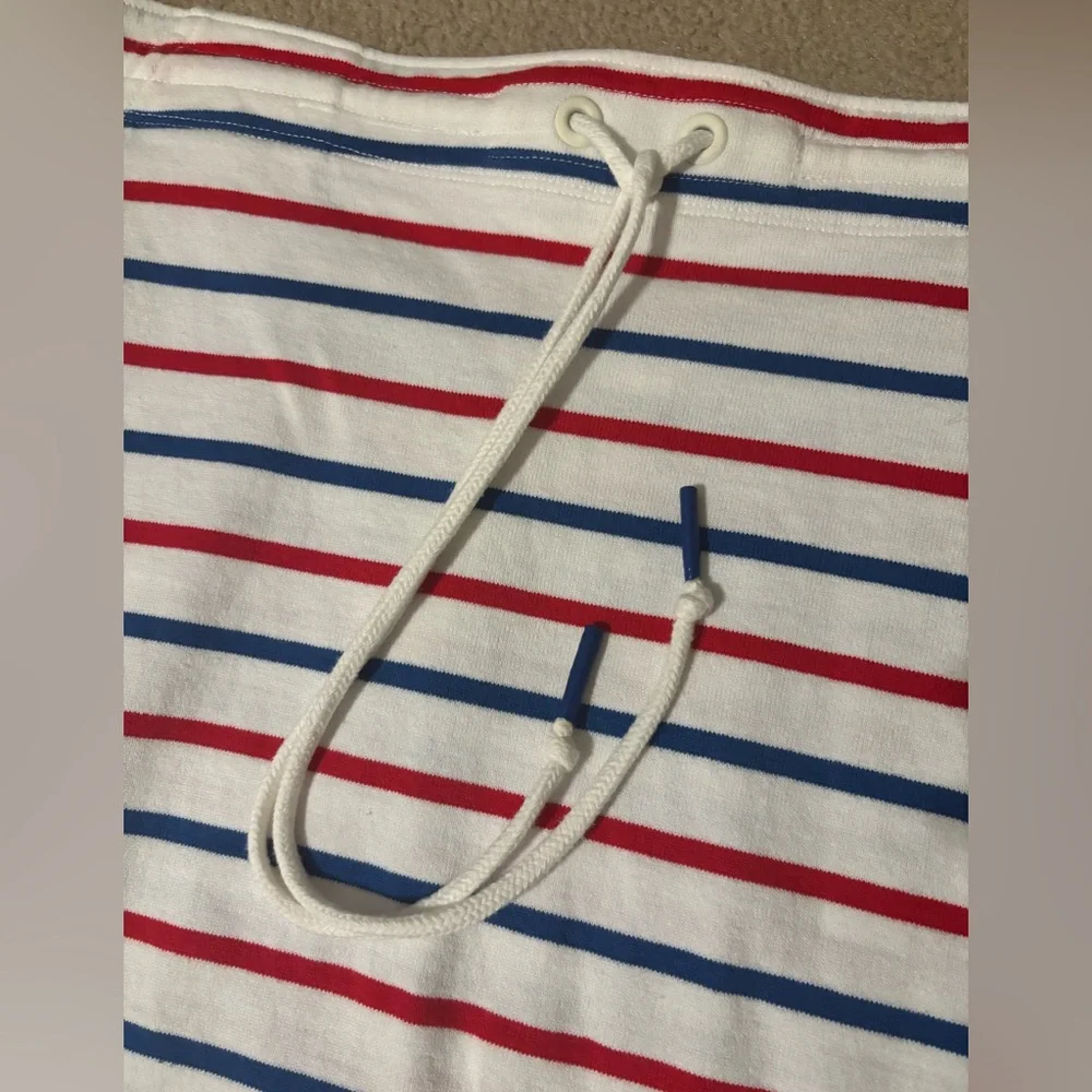 Vineyard Vines White Mini Skirt with Red and Blue Stripes